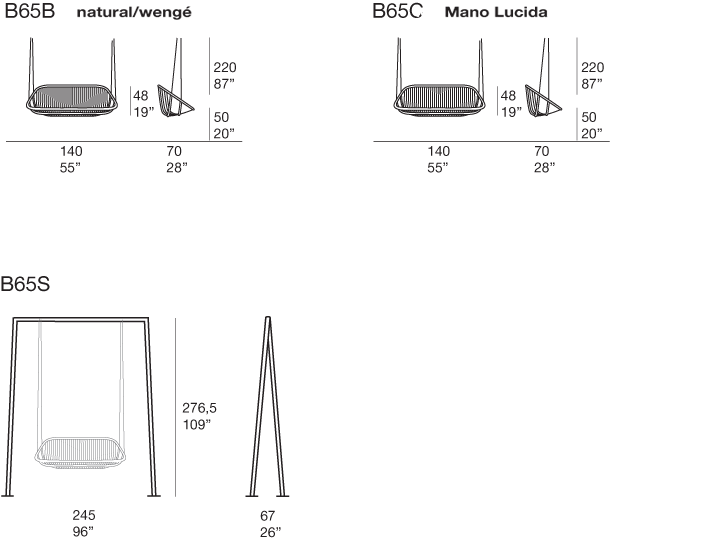 Swing suspended seat Paola Lenti Outdoor